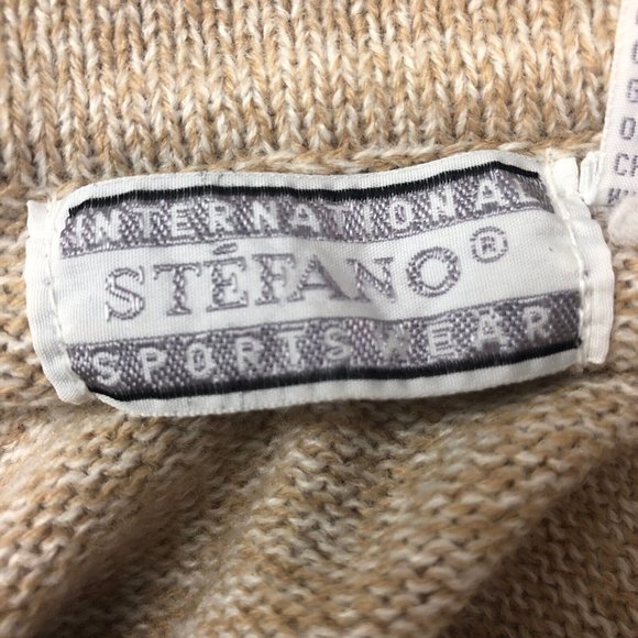 Vintage women sweater argyle medium collar International Stefano - Picture 5 of 7